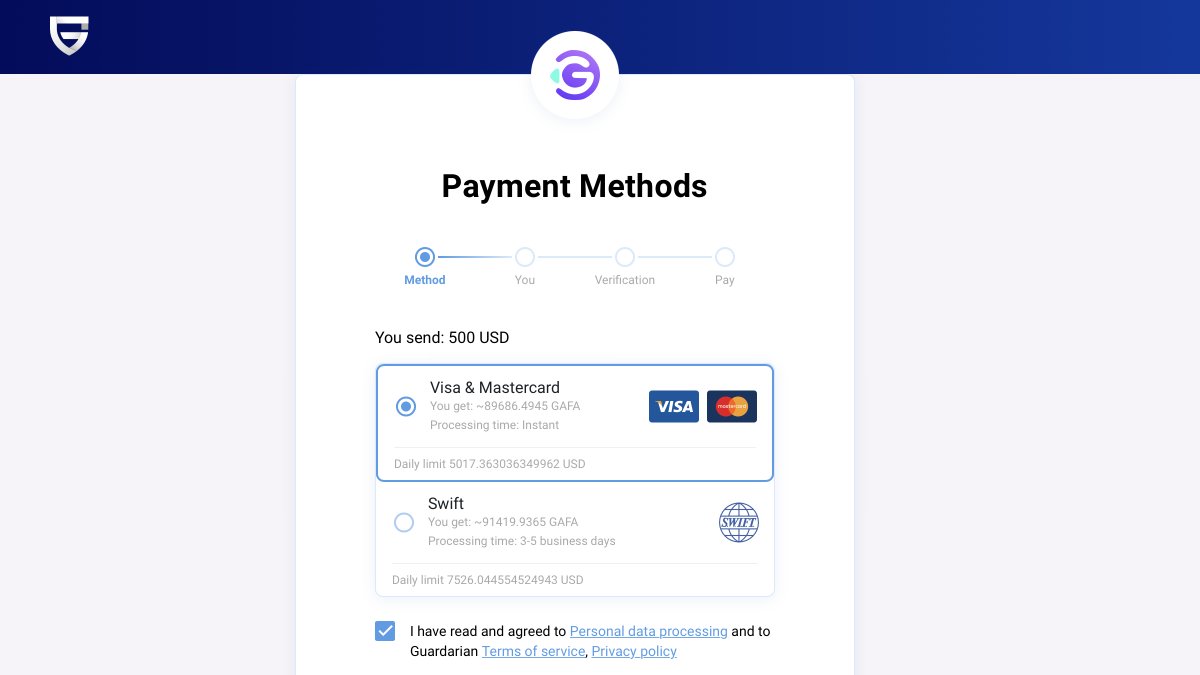 guardarian_com's tweet photo. Let the #gafa begin!

You can now BUY $gafa with your preferred fiat &amp; payment options on https://t.co/s2Ydz3k76X!🥳

@gafaExperience welcome👾 https://t.co/8AWijDOjLX