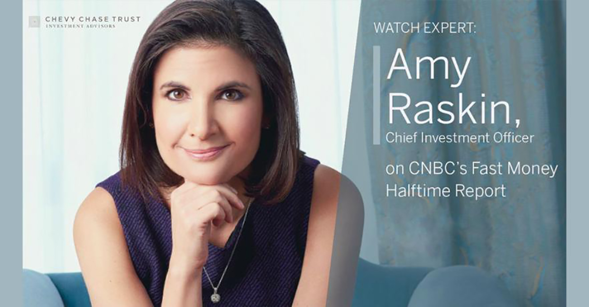 ChevyChaseTrust's tweet photo. Amy Raskin of Chevy Chase Trust talks #stocks and #investing on today’s episode of @CNBC's @HalftimeReport at 12pm EST. Tweet your questions to #AskHalftime! #financialadvisors #investmentmanagement #thematicinvesting https://t.co/FIAgCJ6E32