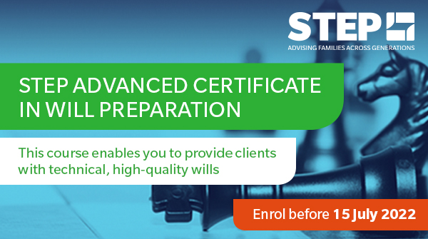 STEPSociety's tweet photo. The only advanced specialist qualification in the will writing field, this course enables you to provide clients with technical high-quality #wills. Find out more: https://t.co/QWSxUj6YSK #STEPQualifcations #legaltraining #legalCPD #willtraining https://t.co/PyuXfC7ns4