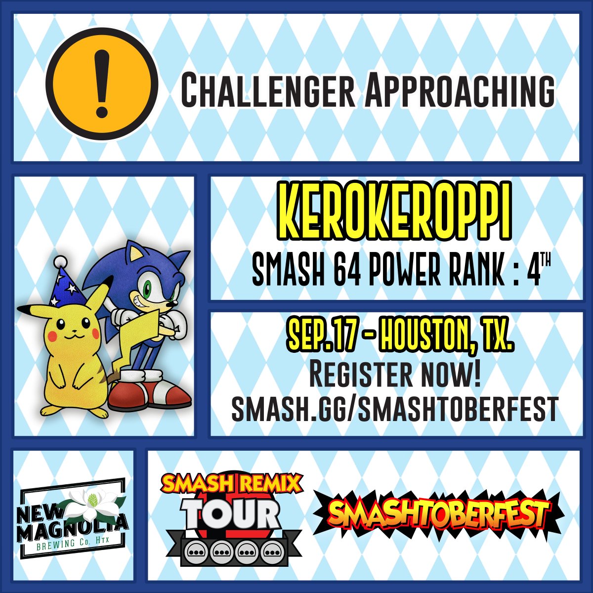 SmashRemix's tweet photo. A lot of big names are already committed to coming to Smashtoberfest. Add your name to the list! #smashtoberfest Sign Up: https://t.co/i107stztqe https://t.co/ZrynwgbiKt