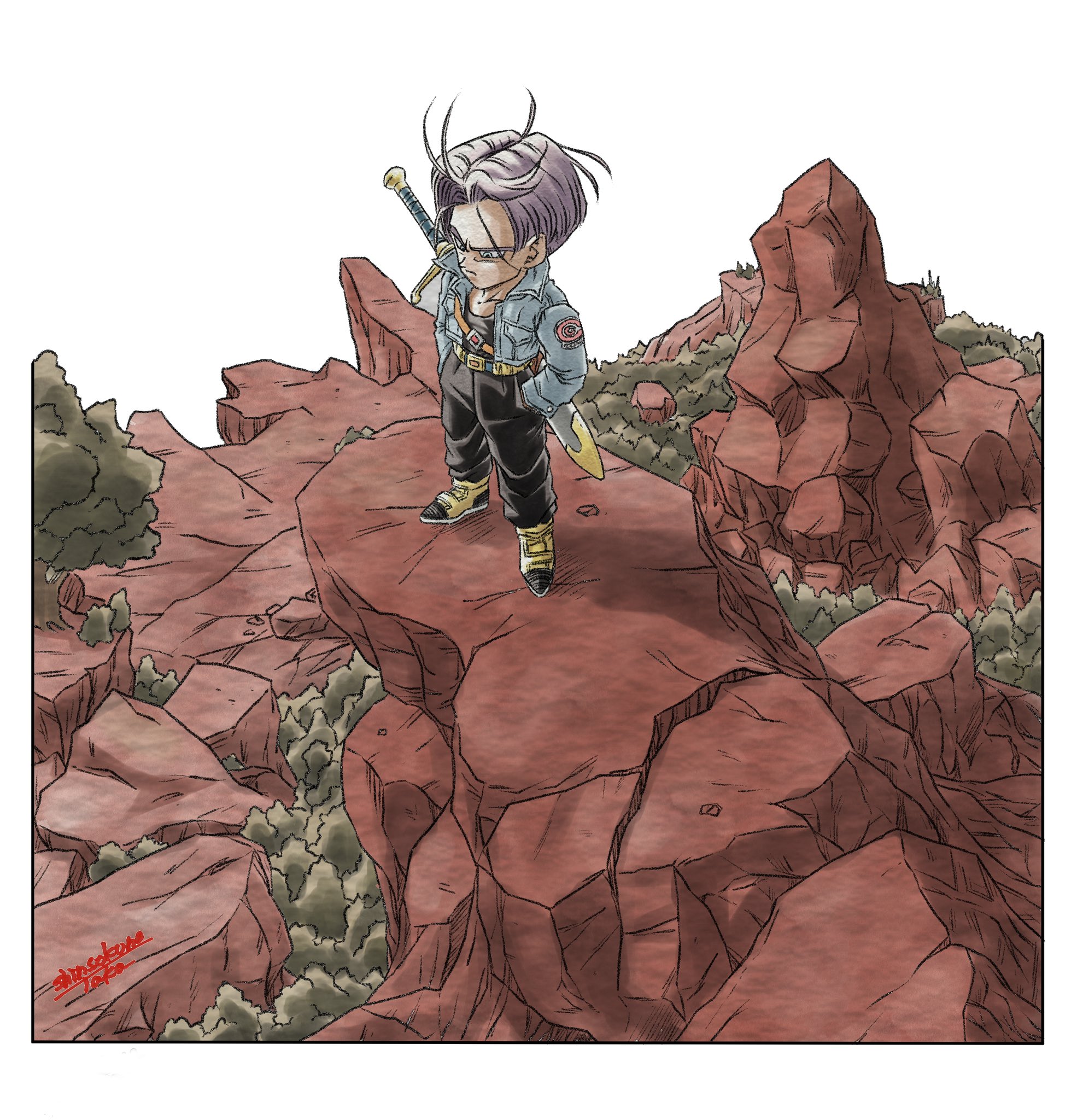 ドラゴンボールヒーローズ トランクス青年期 鳥山明さんイラスト MM1-020 DA トランクス：青年期 たったひとりの戦士 | DBH日和