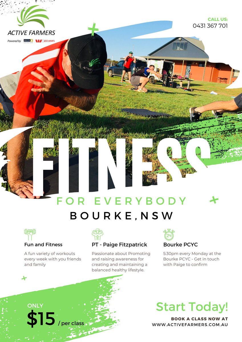 Activefarmers's tweet image. @Activefarmers is excited to welcome our new trainer, Paige, to the team!  Bourke in NSW is now an Active Farmers community! Big thank you to our sponsors that allow us to continue expanding into these amazing rural communities - @deltaagribus @Westpac