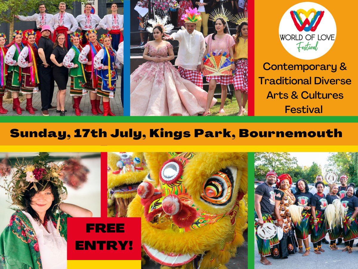 Check out our website and see what will be happening this Sunday at Kings Park in Bournemouth! 😍
buff.ly/3v4h3GL

#worldoflove #worldoflovefestival #bournemouth #dorset #festival #familyandfriends #familyfestival #fest #dorsetfest #bournemouthevents #bournemouthbeach