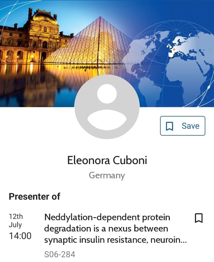 #SynAGE is at #FENS2022!

<a href="/EleonoraCuboni/">Eleonora Cuboni</a> from <a href="/thekreutzlab/">thekreutzlab</a> is presenting now her poster on #Alzheimer #Neddylation and #MetabolicSyndrome!

Poster 284 Section S06