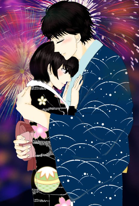 カップルイラストのtwitterイラスト検索結果