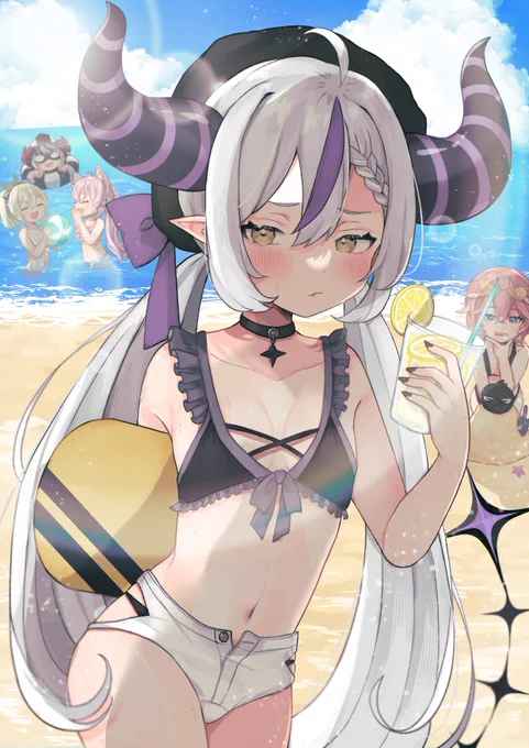 海に行ったらお休み満喫中の秘密結社に会ってしまった....

 #laplus_artdesu 