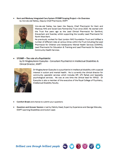GeorgeMatuska's tweet photo. This AM @kmptnhs started our #STOMP journey. What an amazing #bitesized webinar checkout the speakers 👇massive thx u 2 Darren Jacobs 4 making it happen &
Felicity Head 4 ur expert chairing. Recording avalible soon #SharingLearning #Coproduction #Coleadership #WeSupportSTOMP https://t.co/UQ6VEdoDBz