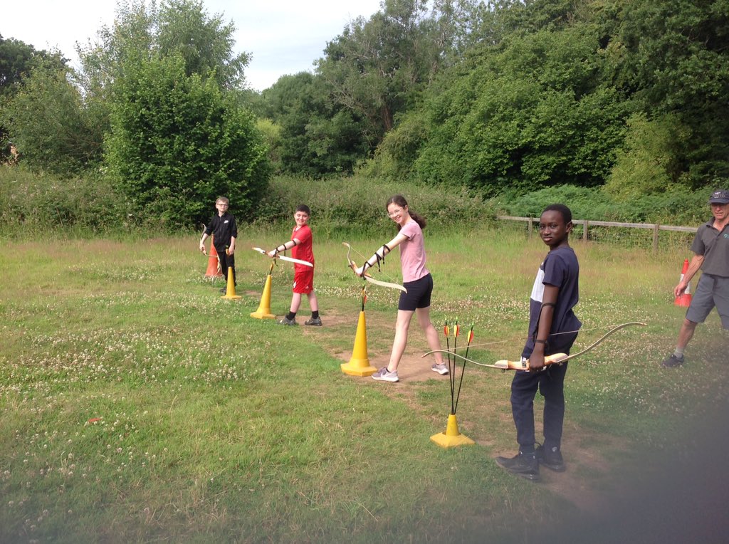Woodcockhillb31's tweet photo. Archery and zip wire were this mornings activities for Year 6 #takingaim #buildingconfidence https://t.co/Fg7gLgoQlc