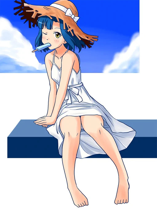 白ワンピ百合子
周年イベント最終日は走らずに絵を描いてました 