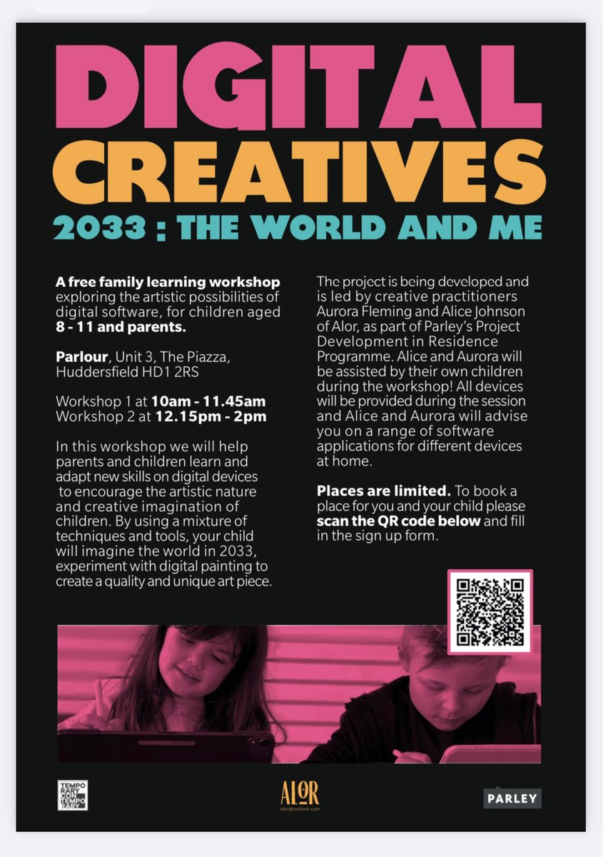 Only a few places left this Saturday! A new project in development by Alor - led by Alice Johnson and Aurora Fleming, project supported as part of our ongoing project development in residence programme. 

This one is for 8-11 year olds ⤵️