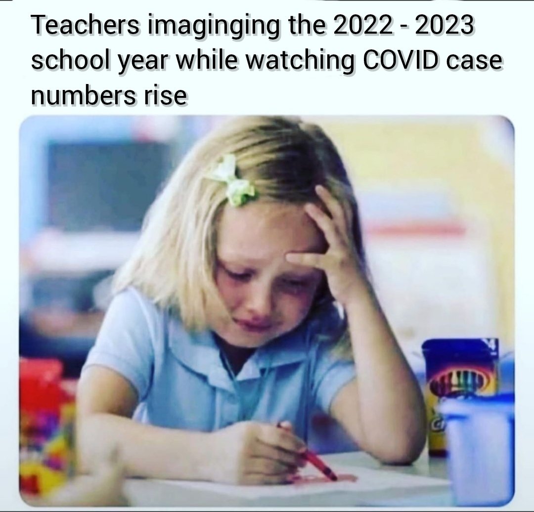 Please. Please. Please. Get vaccinated/boosted, wear a mask indoors when in groups, & frequently wash your hands so that my colleagues & I don't end up like this. We can't take another year. #SaveTheTeachers #CovidIsNotOver