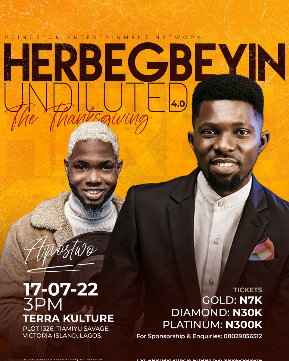 Apostwo's tweet photo. Discipulls 👣 let's meet at the Terra Kulture for "THE THANKSGIVING" with @herbegbeyin Undiluted 4.0
PS: This show is sold out
.
.
.
#APOSTWO #Disicipulls #Disicipull #TheThanksgiving #TheRuminativeComedain #TerraKulture #July17 #Herbergbeyin #comedyposts #comedyshow https://t.co/iVlFEpbCHW