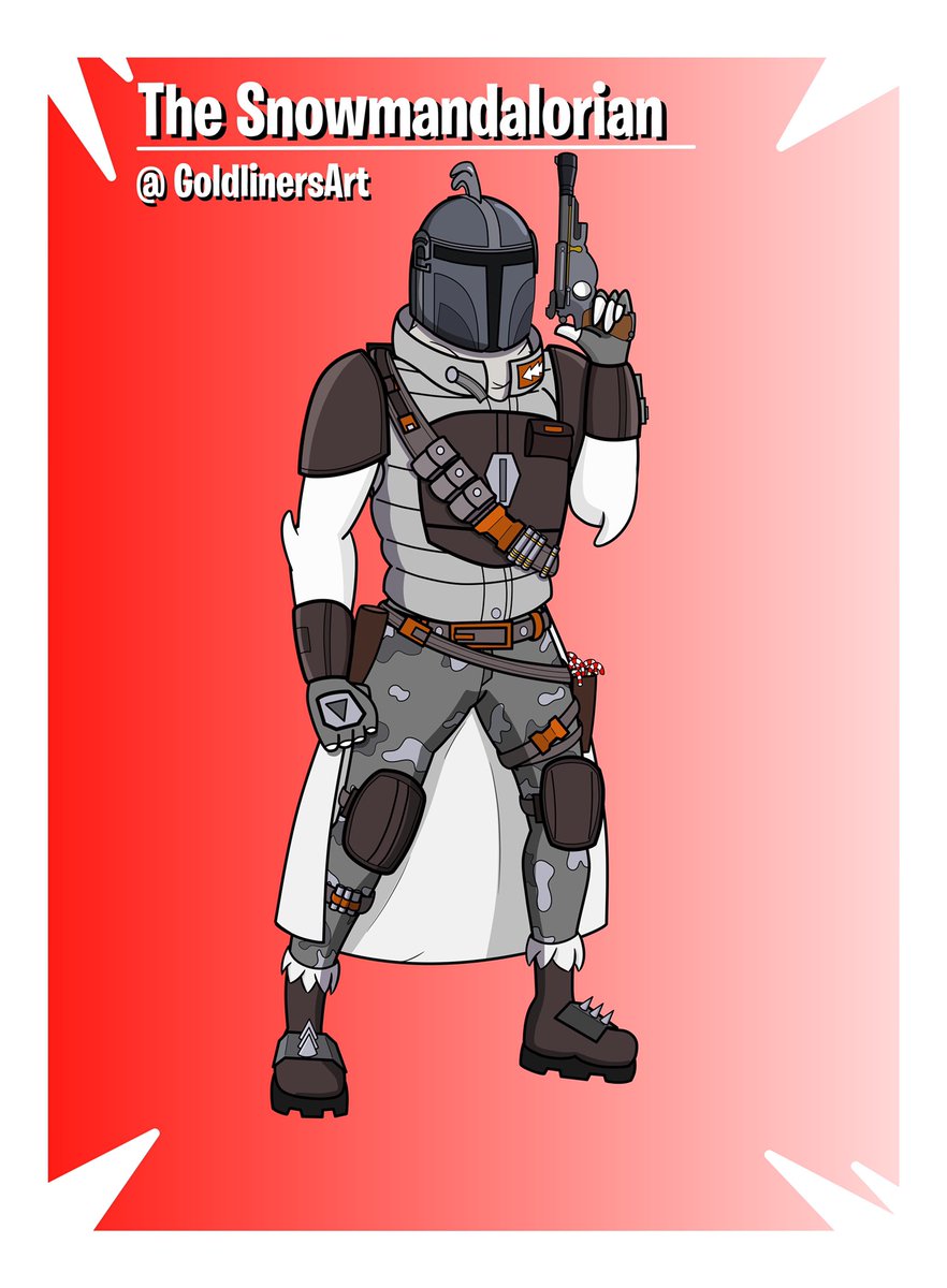 GoldlinersArt's tweet photo. Concept time!
This is my entry for @SLdraws #SLRiftedReality
A Snowmando and Mandalorian fusion that I call The Snowmandalorian!
Please like and retweet if you enjoy this
#Fortnite #FortniteArt #FortniteConcept https://t.co/P1sZpplfV8