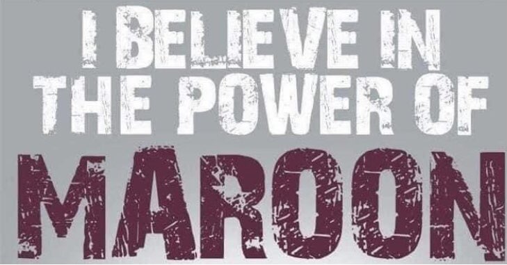 #maroontuam let’s deck the town out and take pride in our county colours supporting the team