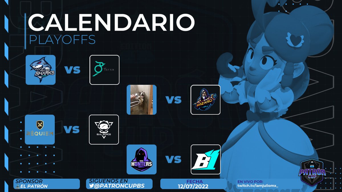 TODO LISTO PARA LOS PLAYOFFS 🔥

Hoy en punto de las 8 de la noche (horario México) se iniciará la batalla por el pase a las semifinales. 

Solo 4 equipos avanzarán.
¿Tienes a tus favoritos?

Contaremos con un caster invitado <a href="/Gabolb_/">Gabolb 🚀</a> nos estará acompañando ✨