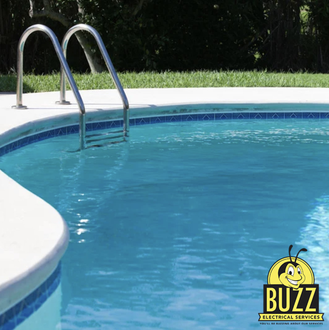 BuzzElectrical_'s tweet photo. #SafetyTipTuesday! Electricity and water don’t mix. Make sure that there are no electronics near the pool. This will greatly reduce the risk of electric shock faced by swimmers. For more pool safety tips, check out https://t.co/DwvHjkAkjV! https://t.co/YLiKGHbTJz
