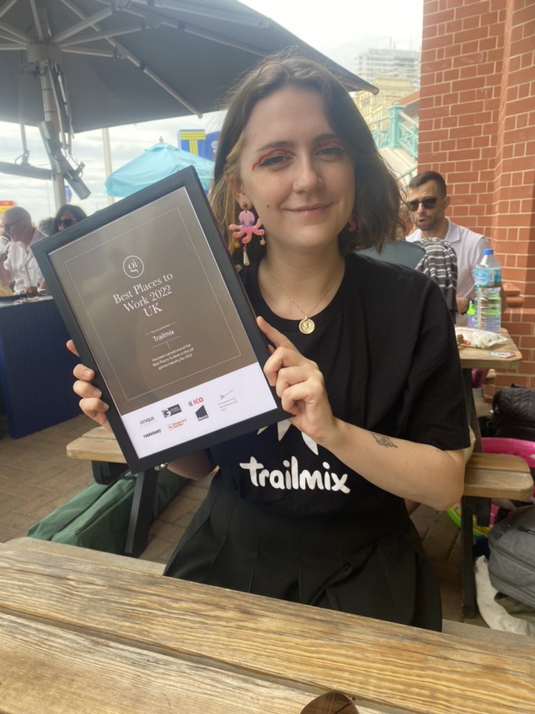 We at @TrailmixLtd won an award from gameindustry.biz today for best places to work 2022! Well earned - and we’re hiring 👀