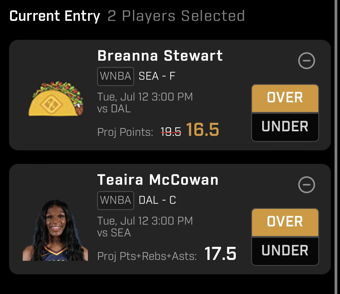 Lique_Betz's tweet photo. First plays for the early game. Playing light due it to being the first game back from All star break. Good luck everyone! #Prizepicks #UnderdogFantasy #GamblingTwitter #PlayerProps #fantasypts
#DFS #WNBA https://t.co/WtG4IqOBei