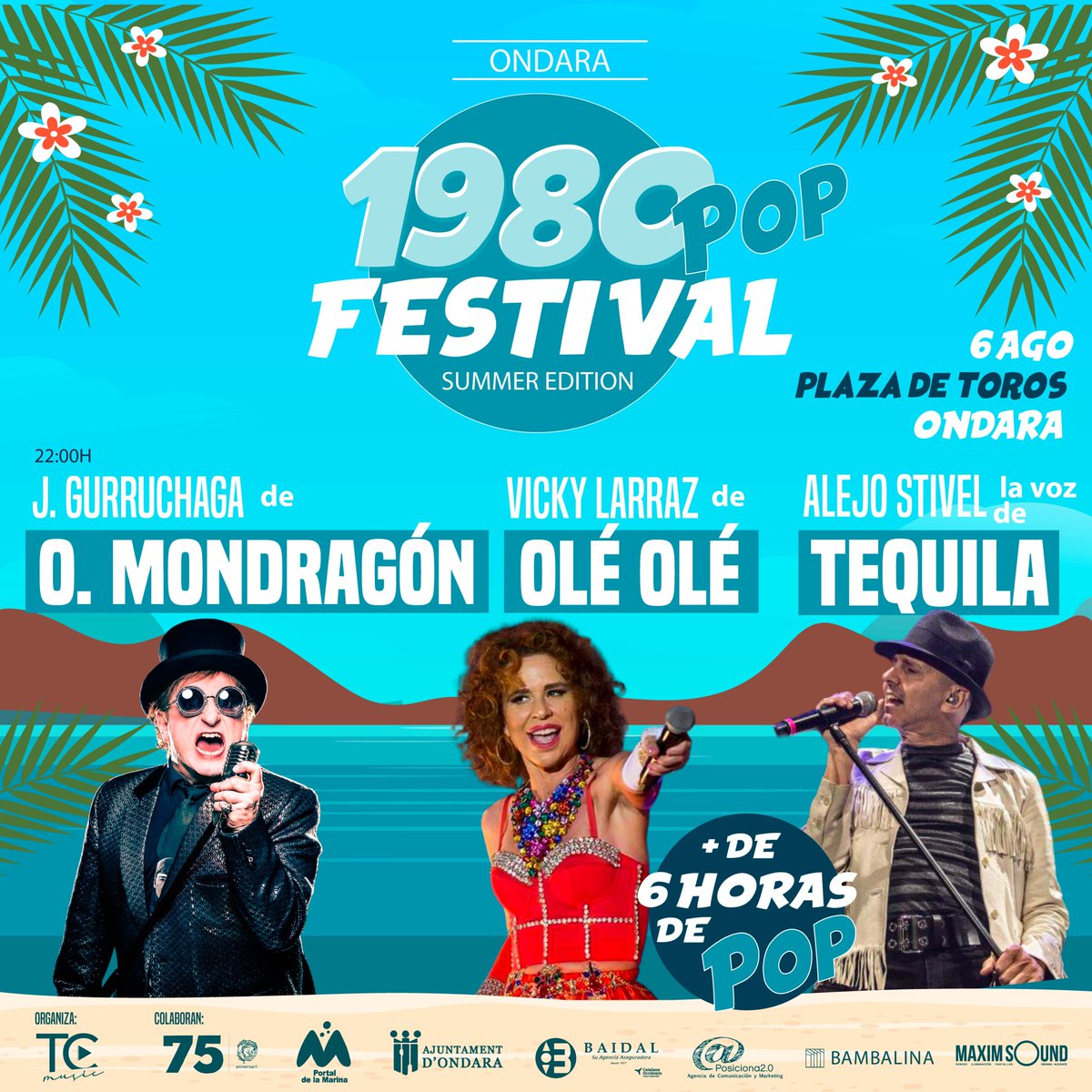 TCMusic9's tweet photo. 🪩LLEGA A ONDARA EL EVENTO SOCIAL DEL AÑO ➡️ 1980 POP FESTIVAL🪩
Con @Gurruchaga_   de la Orquesta Mondragón , @vickylarrazofi  (de Olé Olé) y con @alejostivel  (la voz de Tequila). Además de contar con DJ Picores y una zona gastro.
🗓️: 6 de agost
🎟️: https://t.co/W3XjKT9or2 https://t.co/zD3VYIAbOf