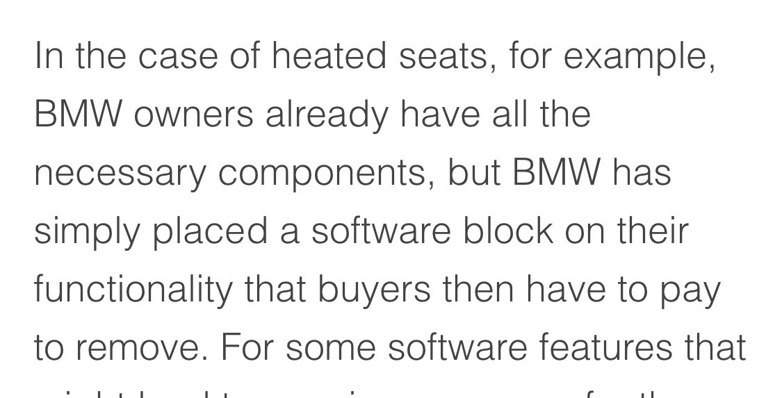 kurtopsahl's tweet photo. A seat heater blocked by software is broken, and the car owner should have the right to repair their seats. https://t.co/0KFqD3zuYU