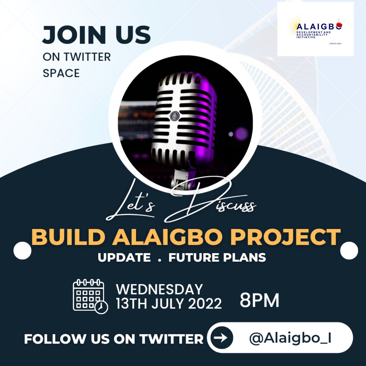 Alaigbo_I's tweet photo. Igbo ndị ọma, please join us tomorrow Wednesday 13th July, 2022 as we give you updates & future plans about #BuildAlaIgboProject, our flagship crowdfunding initiative meant to drive world class development across Alaigbo.
Kingsley Moghalu . Peter Obi . ASUU . Alaigbo . LP. PO https://t.co/lawvEYhkEZ