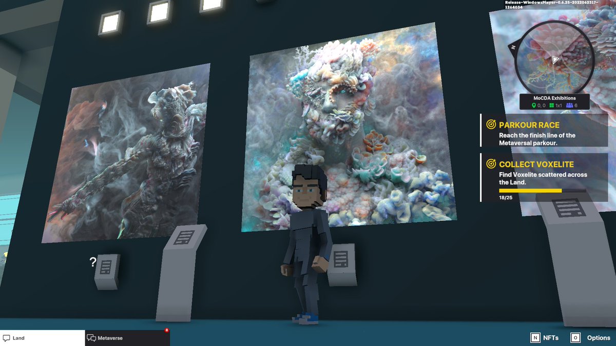 S1uMing's tweet photo. @TheSandboxGame @MOCDA_ I just participated in the #TheSandbox weekly contest for a chance to win 200 mSAND! Here is my favorite piece from the ‘Impossible Worlds’ exhibition, check out my screenshot below!
👇 https://t.co/vJTJTB1ZpR