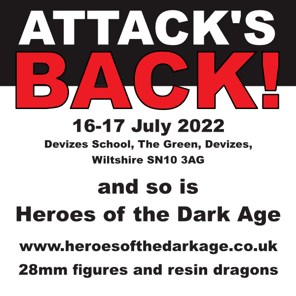 DDWargamesGrp's tweet photo. Heroes of the Dark Age will be at #Attack2022 this coming weekend with their ranges of 28mm figures and cast resin dragons and monsters - some are very big at almost 400mm long,
There may be time to pre-order but you cam see them at the show. https://t.co/W211wgmp2G https://t.co/8m0TDBEsRk