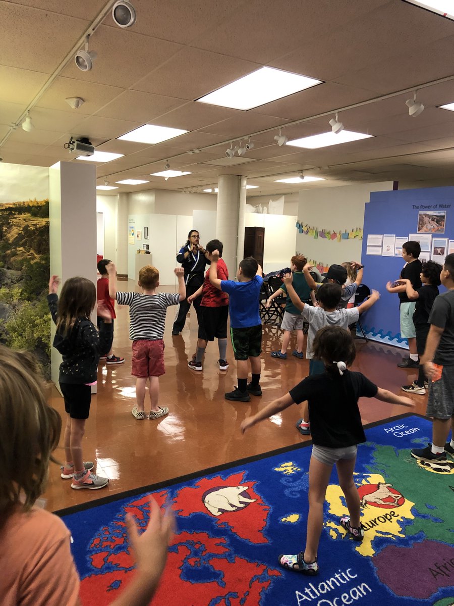VLSAnthroMuseum's tweet photo. Fun at Anthropology Camp at the museum today with Ninja training! Courtesy of Azads Martial Arts instructors Ms. Miranda and Mr. Deveaux https://t.co/cyA7TDmxDm