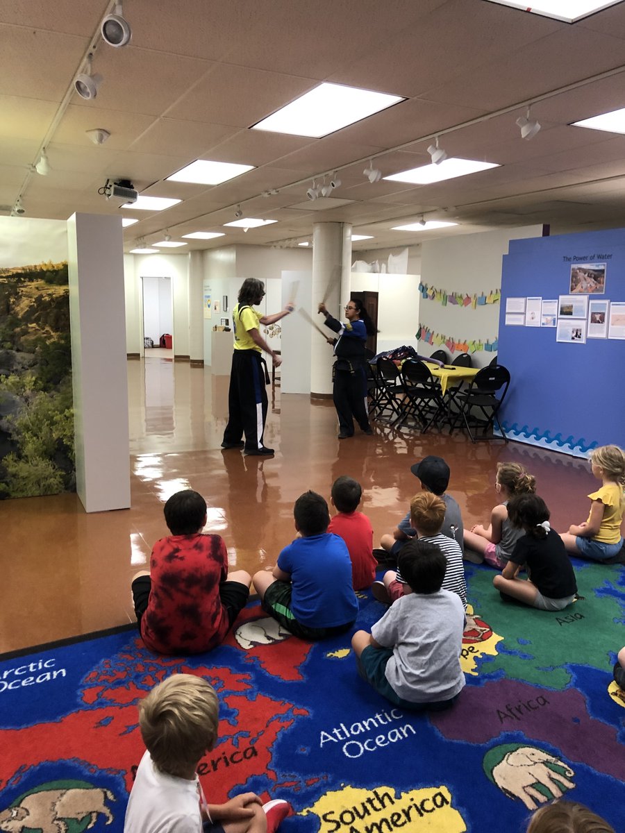 VLSAnthroMuseum's tweet photo. Fun at Anthropology Camp at the museum today with Ninja training! Courtesy of Azads Martial Arts instructors Ms. Miranda and Mr. Deveaux https://t.co/cyA7TDmxDm