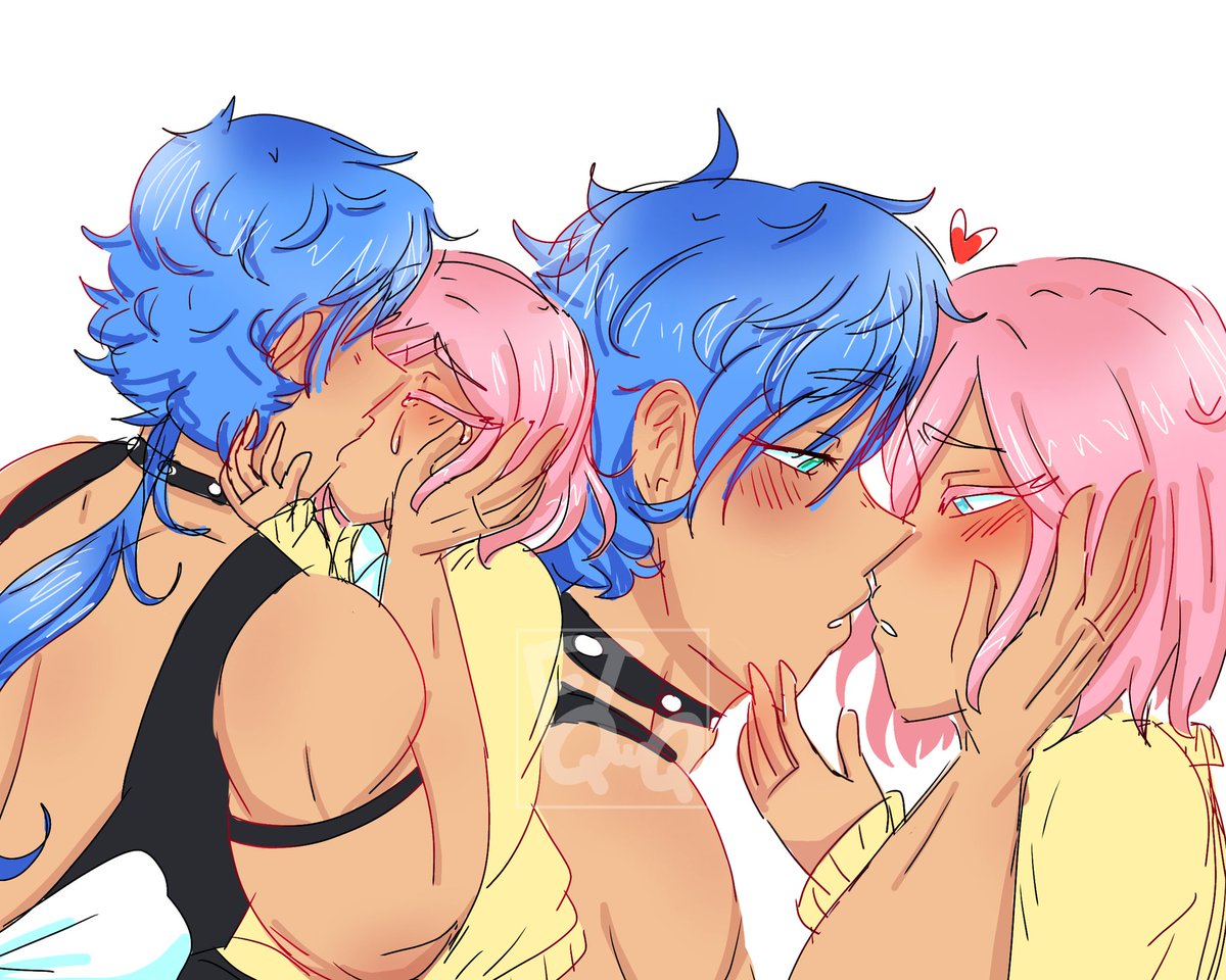 FandomtrashQwQ's tweet photo. I can't get enough of cotton candy 💙💗 #animeartist #maidboy https://t.co/3dR4GilD2v