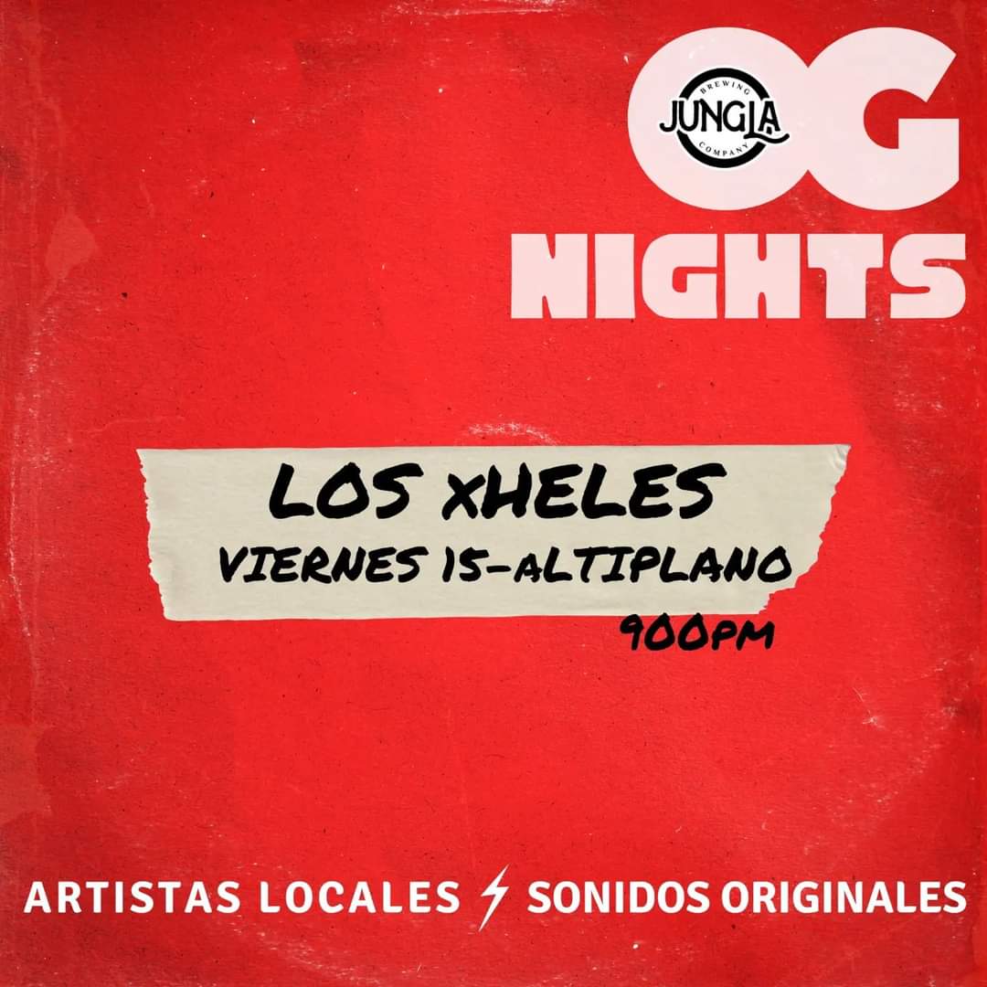 OG Nights Jungla Brewing Company  

🗓️Viernes 15 de julio 
🎫 Entrada gratis.

Artistas locales-Sonidos originales