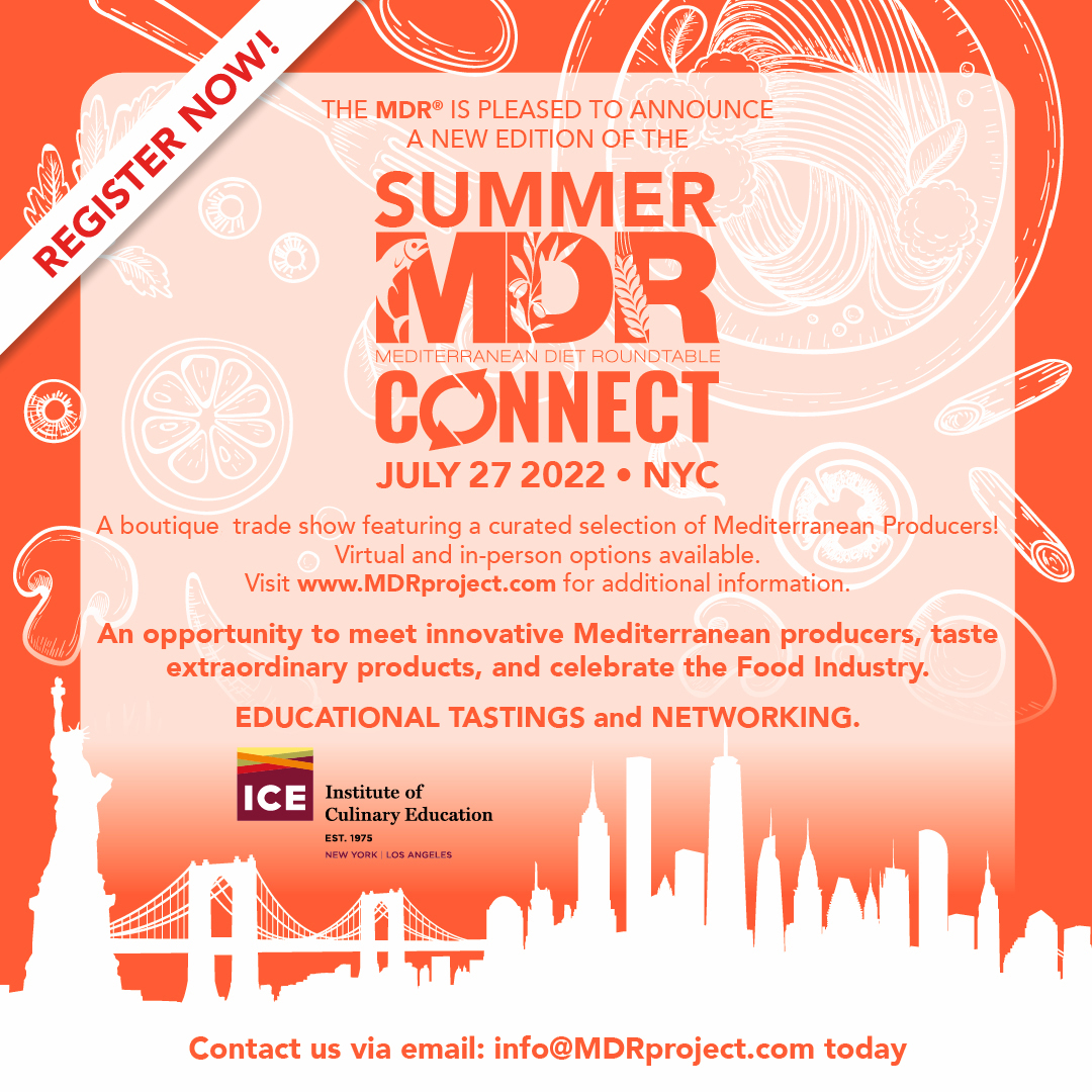 Don't miss out on the most Mediterranean Trade Show! NYC, July 27, 2022. Visit MDRproject.com to register
