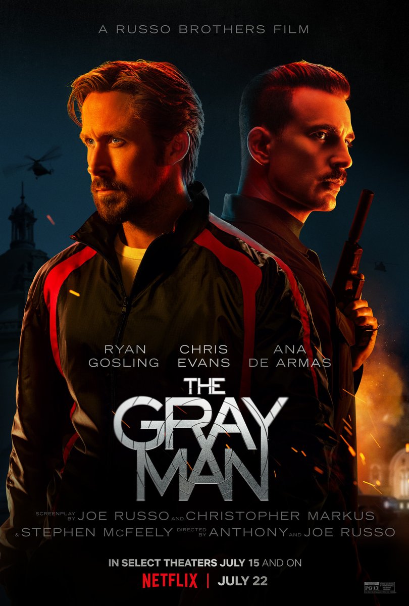 #TheGrayMan is a solid action flick that I enjoyed! @ChrisEvans shines Lloyd Hansen and is a great villain. The fight scenes were choreographed extremely well and it felt like a good mix of the M:I and BOURNE films. Go see it in a theatre if possible. @Netflix_CA @Russo_Brothers