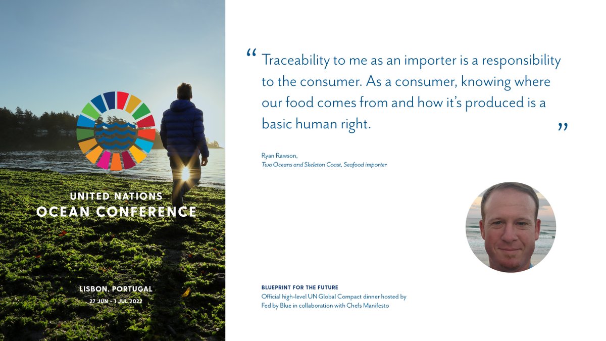 One of the top Tipping Points for #unoc2022 #sdg14 Healthy and Productive Oceans is traceable #supplychains. This is what #traceability means to our partner Ryan Rawson of Two Oceans, who sources fully traceable yellowfin tuna from Cape Fish South Africa for Topco Associates 👇🐟