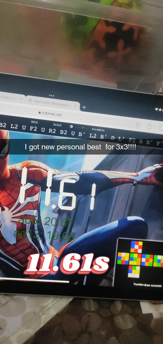 Krishna_2870's tweet photo. New PB for 3x3 !!!! 

#cubing #3x3cube https://t.co/BBbCw63DbW