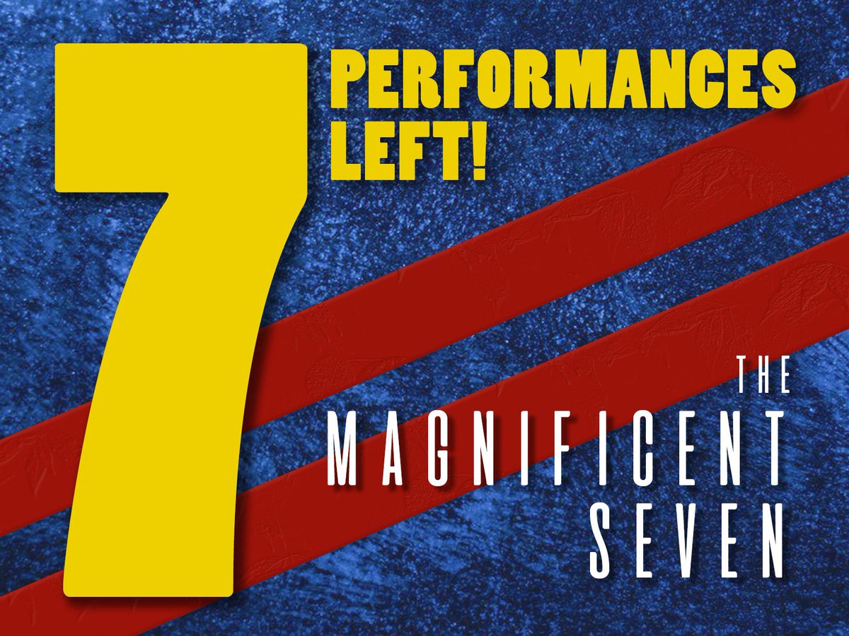 MAG7musical's tweet photo. Tonight is sold out but we’ve got a handful of tix left for the rest of the week! https://t.co/fgRQoJDnQ9 https://t.co/qvTwIJiA4s