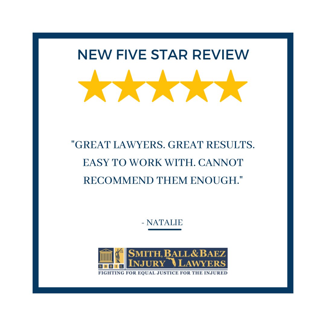 It's #TestimonialTuesday!

Thank you Natalie for the ⭐️⭐️⭐️⭐️⭐️ Review: Great lawyers. Great results. Easy to work with. Cannot recommend them enough.