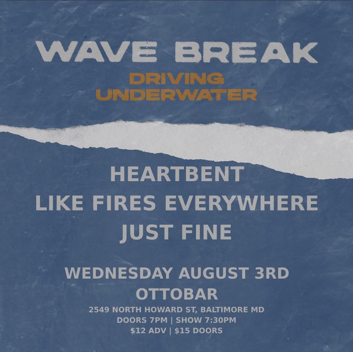 tyleradlam14's tweet photo. Maybe I should start talking about how I’m playing drums for @justfinemd at this show?? I can’t wait to play with this band and rip a gig with the @wavebreakband homies!! See you in a few weeks Baltimore 🤘😏 https://t.co/q86aVG8d3w
