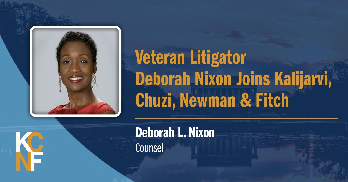 KCNFDC's tweet image. We’re thrilled to welcome accomplished #litigator, Deborah Nixon, to the firm. #lawyers #lawfirms
kcnfdc.com/news/veteran-l…