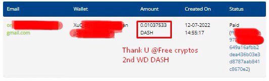 Onbush4's tweet photo. @cryptosfaucets thank you for 2nd withdrawal on DASH https://t.co/uGr5x7JUiS