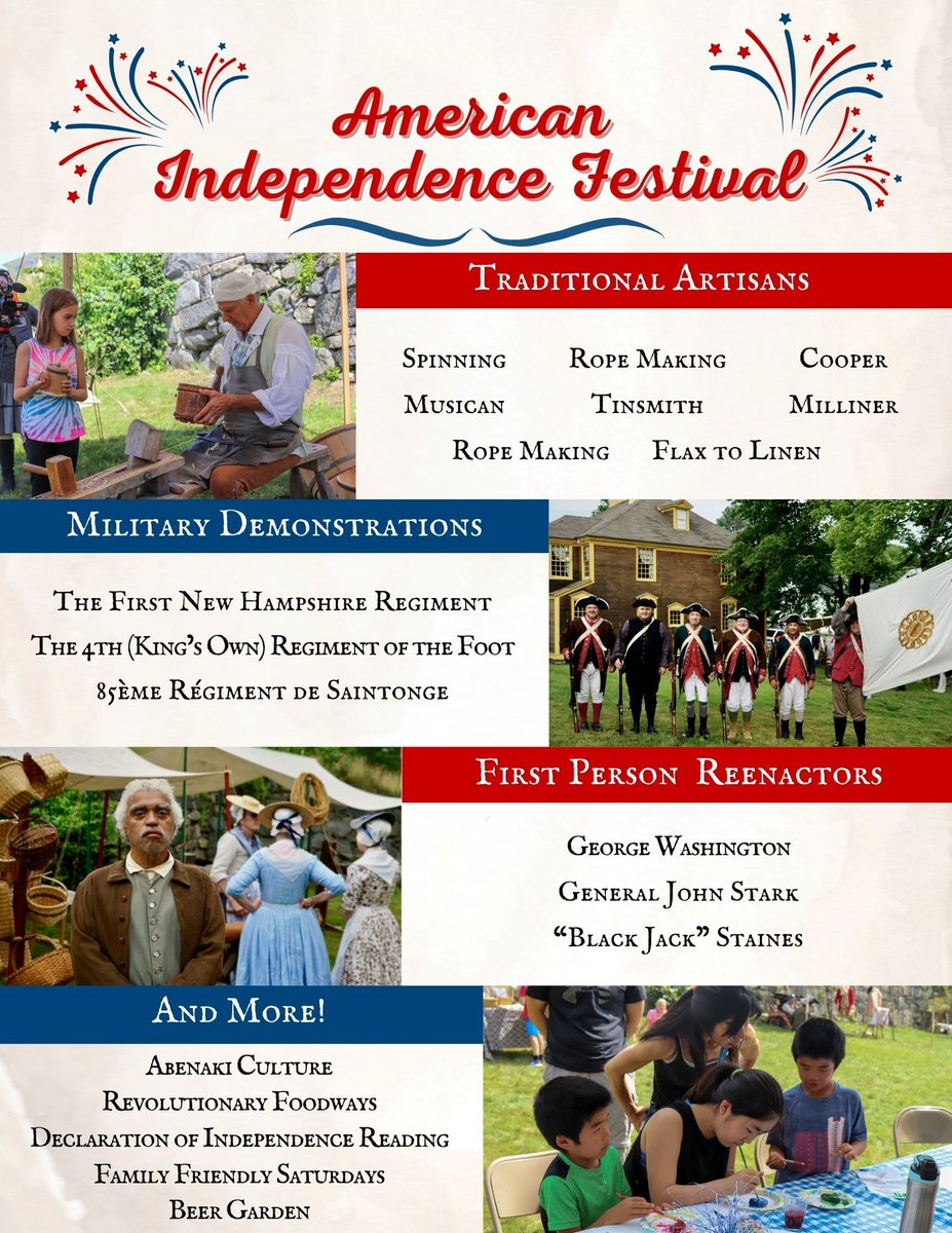 nhtradarts's tweet photo. Join @AIMuseum for their 32nd American Independence Festival! This year the Festival will be held on Saturday, July 16, from 10am - 6pm. We are proud to support the traditional arts demonstrations at the Festival!  https://t.co/ga1X5MOLn8 https://t.co/wDo7so16gV
