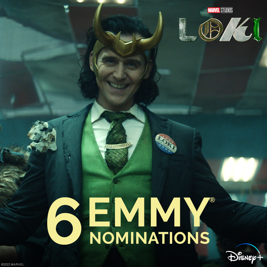 LokiOfficial's tweet photo. Congratulations to the team behind Marvel Studios’ #Loki on their six #Emmy Nominations! (1/3) https://t.co/3k07Msu1RG