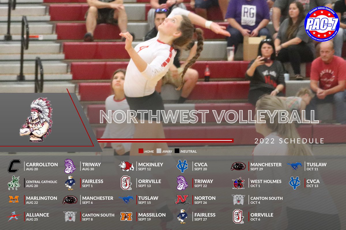 Check out the schedule for the 2022 Northwest Volleyball team‼️ #RollTribe <a href="/NW_Nation/">NW Nation</a> <a href="/PAC7_Sports/">PAC-7 Sports</a>