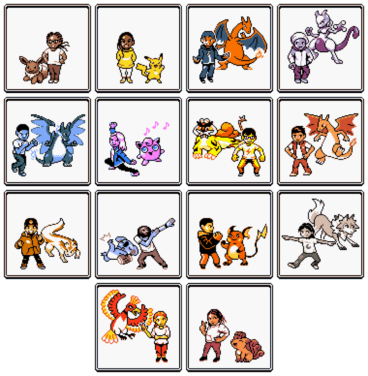 Pizzadramon's tweet photo. What's up #PortfolioDay people! I'm Tom, and I do all kinds of #pixelart, though I specialize in low-res/GB-style characters. :D https://t.co/xgCdB3wJMW
