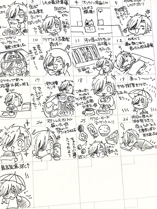 上げるの忘れてたけどねん日記6月も描き終わってます 