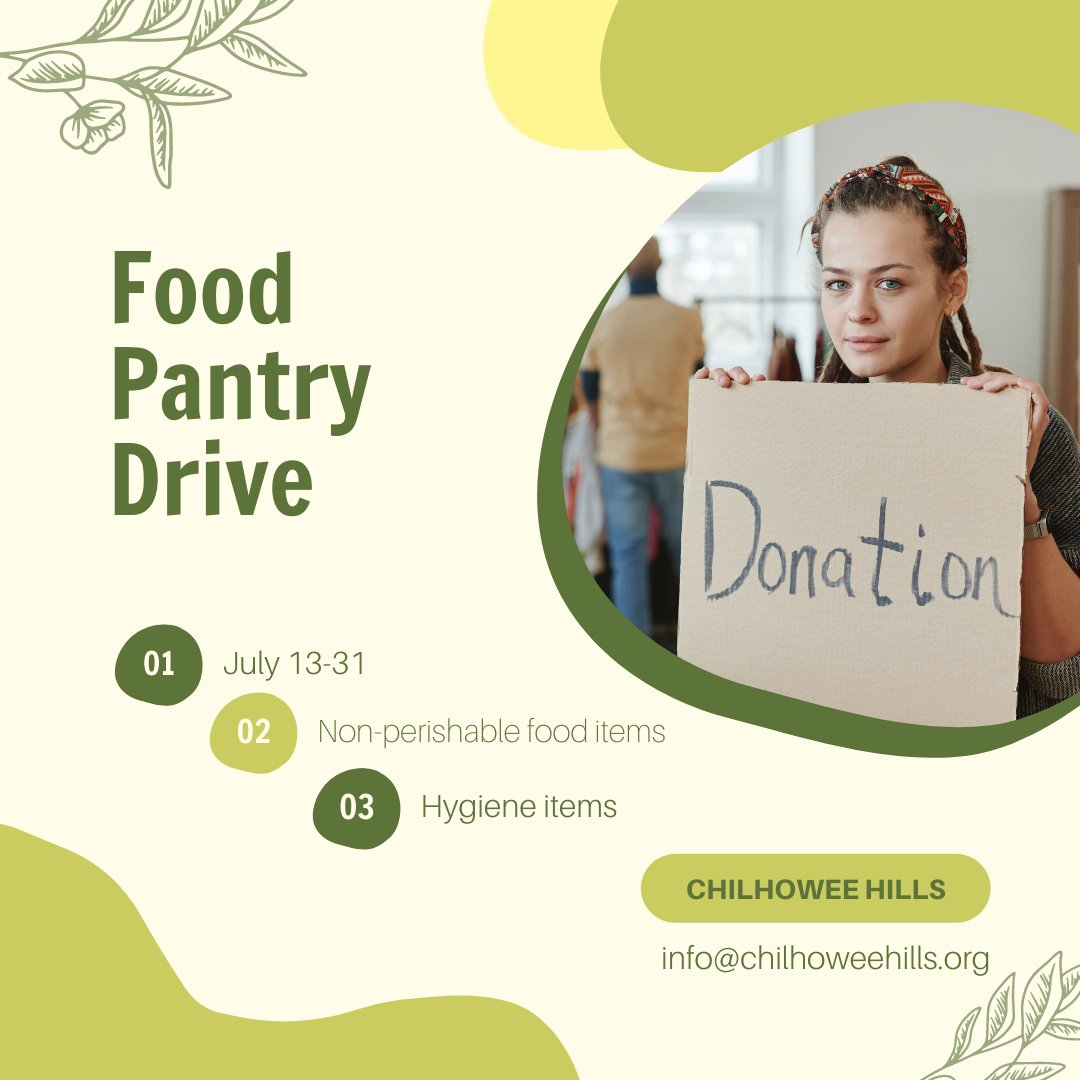 chilhoweehills's tweet photo. Help us restock our food pantry! You can drop off all non-perishable, in date food and hygiene items at Connection Central starting 7/13 through 7/31. Help us love our neighbors in need! https://t.co/Ox4Vu56mRi