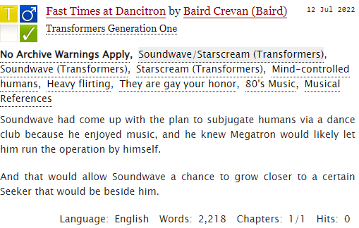 BairdCrevan's tweet image. I have ANOTHER one for #soundstarweek Day 2, "performance" complete with playlist for the perfect 1984 dance club and "flirting via musical choices." 

archiveofourown.org/works/40257063