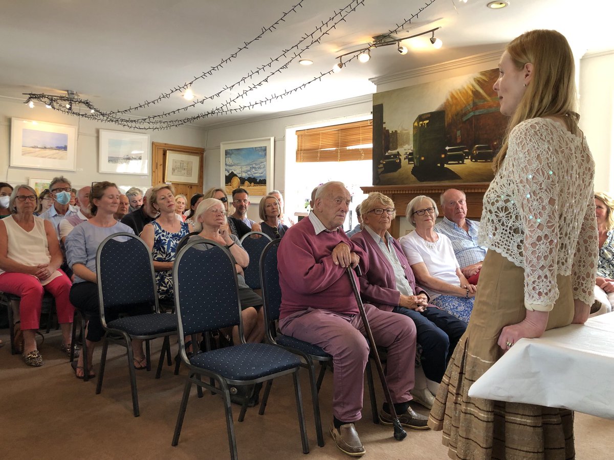 davidmurphyRTE's tweet photo. Writer @devlinmartina with Tom Somerville descendant of Edith Somerville in Castletownsend discussing #Edith published by @lilliputpress
#somervilleandross
#irishrm https://t.co/JHTZob1KN6