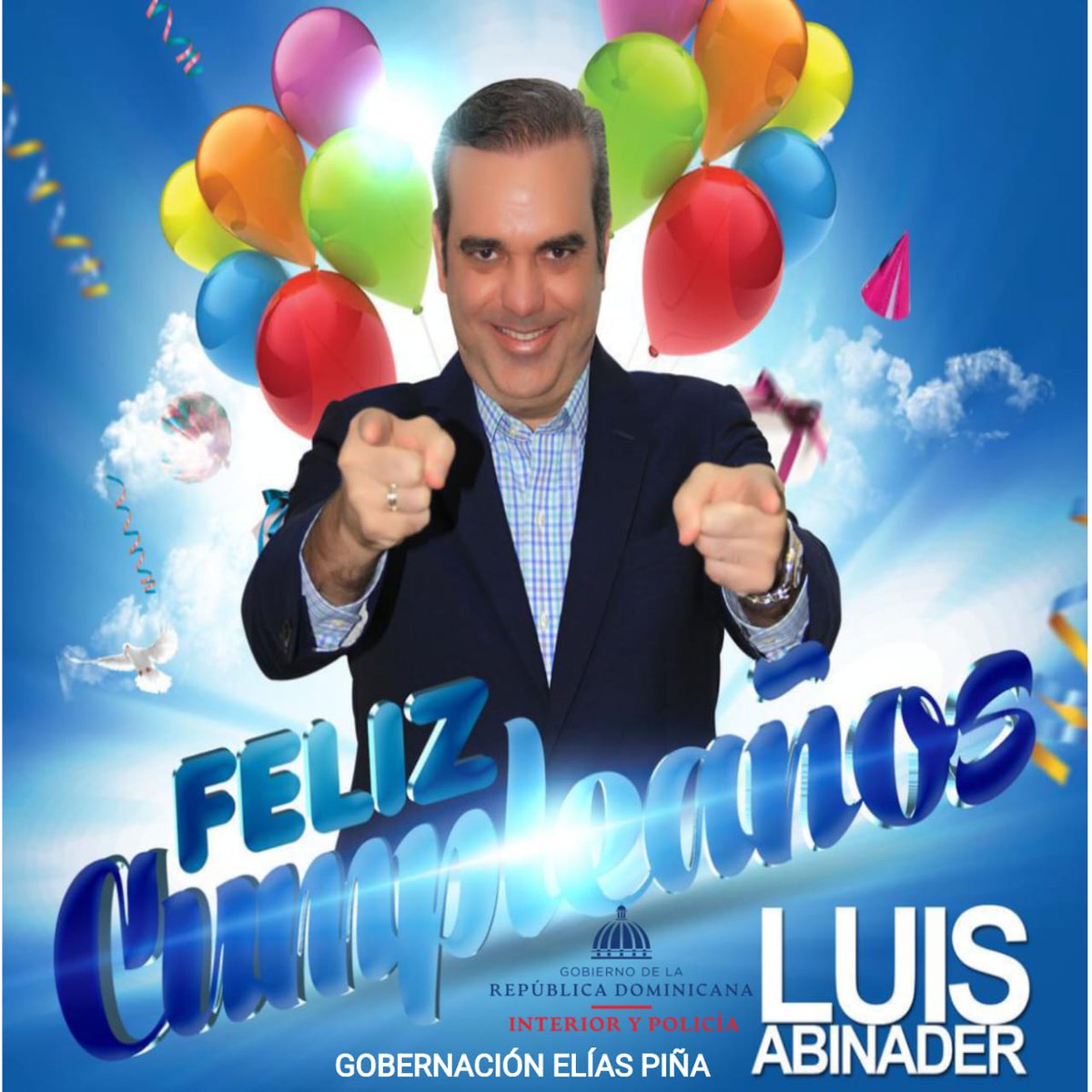 GObernadora <a href="/JohannaMillys/">Millys Johanna Martínez</a> felicita al presidente de la República, <a href="/luisabinader/">Luis Abinader</a> en su fiesta de cumpleaños. ¡Muchas felicidades!