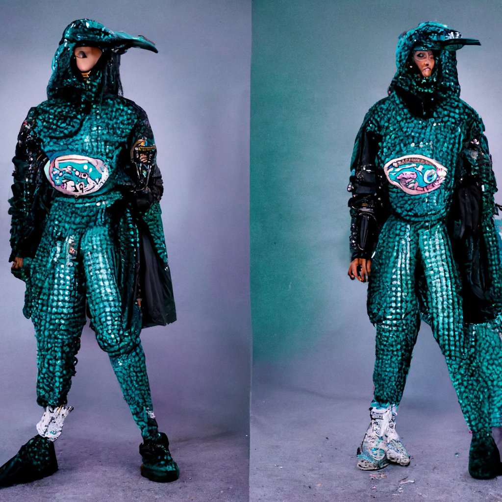 elistonberg's tweet photo. Every week at our @hovercastlive staff meeting we do an icebreaker.  This week's was "What fashion trend do you want to see come back?"  @ZuckerAriel then collected all of the results and plugged them into @midjourney AI to create this masterpiece. https://t.co/5vW9jVEBcf